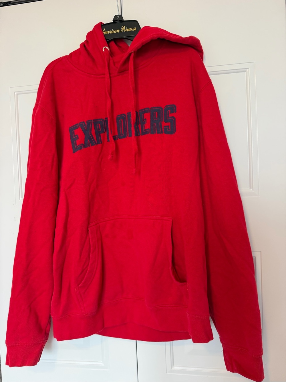 J Brand Red "EXPLORERS" Pullover Hoodie